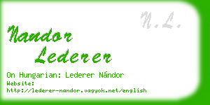 nandor lederer business card